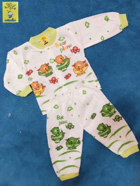 PIYAMA PANJANG BAYI NEWBORN 0-3 BULAN MOTIF PESAWAT