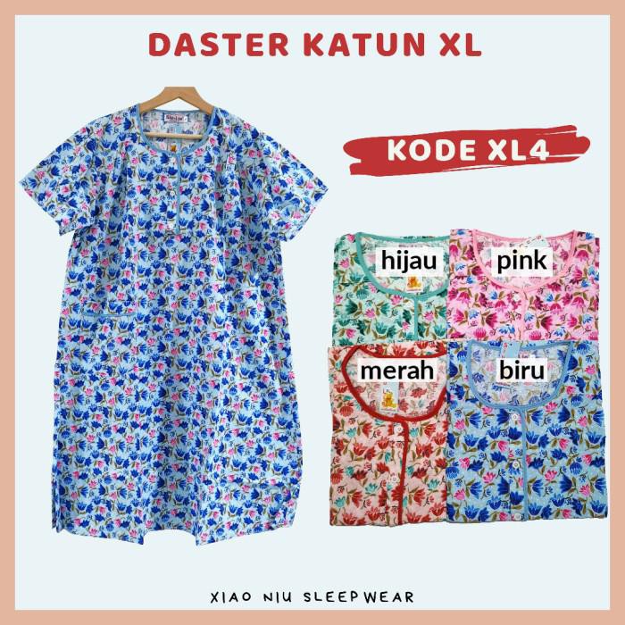 Daster Katun Busui Siu-Lie Size L XL / Daster Jumbo - Size XL