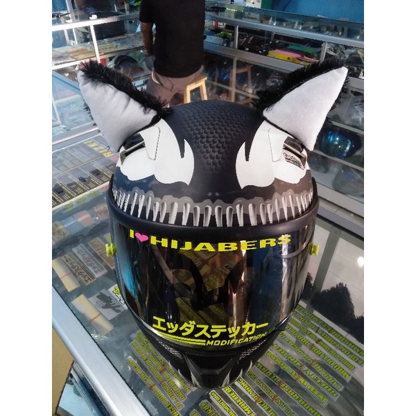 Kuping Kucing Helm Aksesoris Kuping Kucing Untuk Hiasan Helm  Harga Sepasang Kuping Kucing Helm