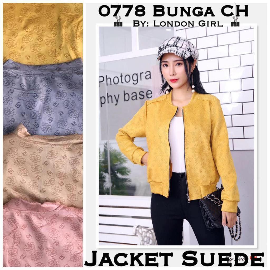 Jaket Import Wanita Suede Lengan Panjang Grosir Ecer #0778/ Woman Import Suede Jacket
