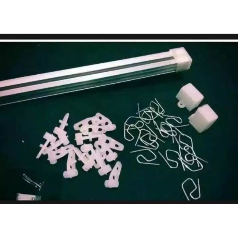 batang besi gorden kotak alumunium full set