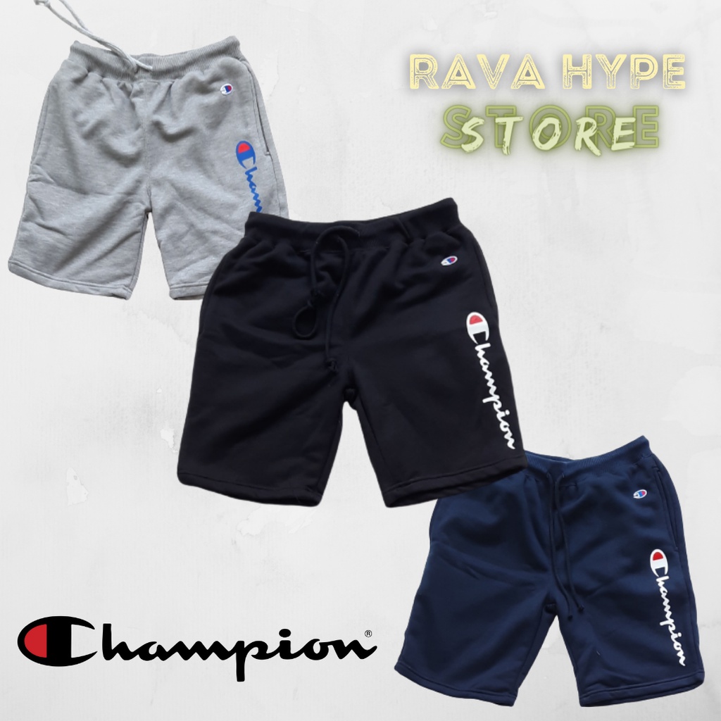 Champion Short Pants Script BORDIR LOGO / Celana Pendek Champion Original Pria Wanita