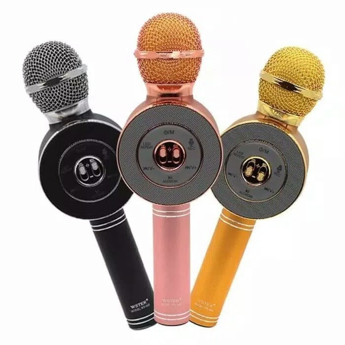 Mic speaker Bluetooth smule karaoke HIFI WS-668 WSTER - Micropon Bluetooth speaker WS668 Smule