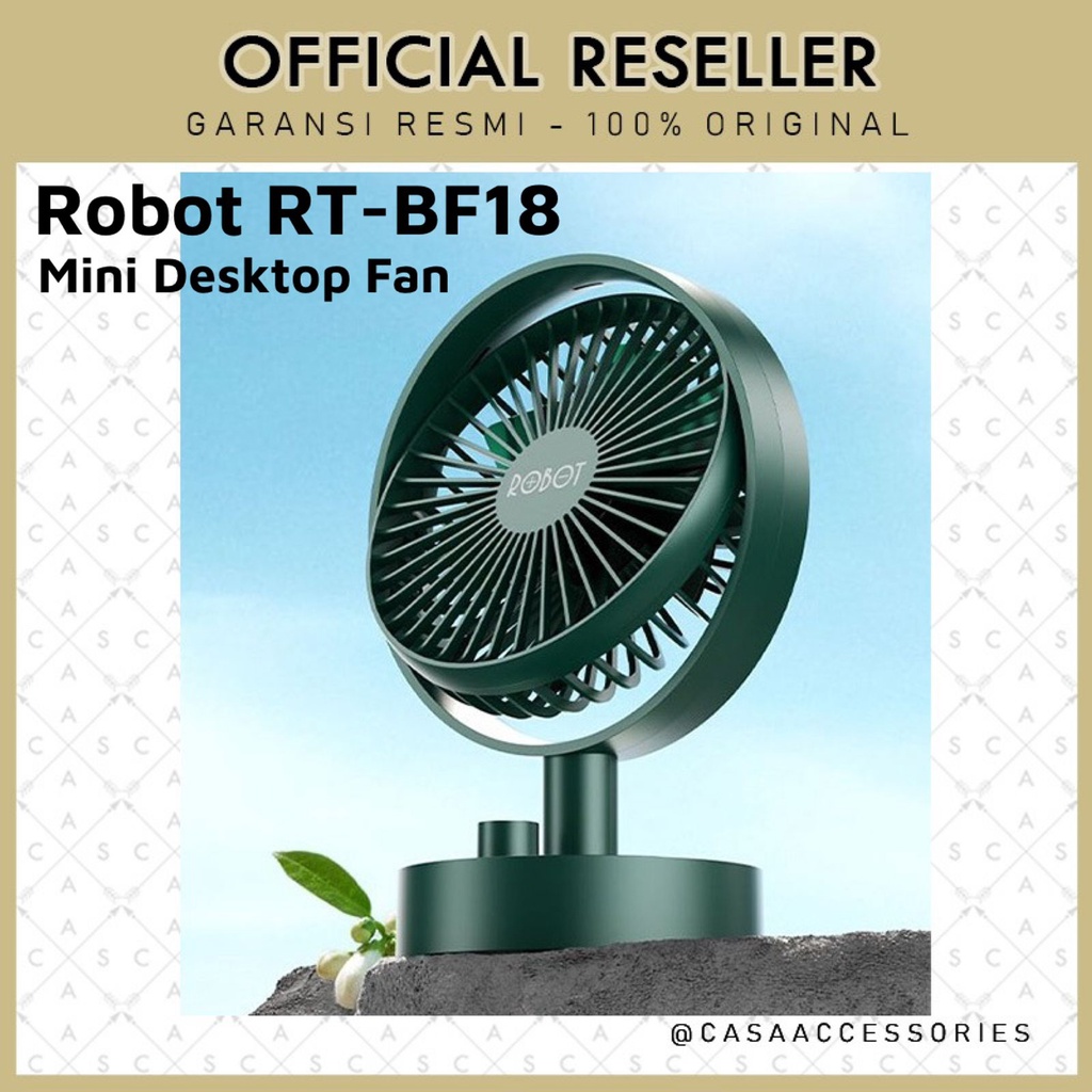 Robot RT-BF18 Mini Dekstop Fan Kipas Angin Meja / Portable Desktop Fan (New RT-BF12 RT-BF13)