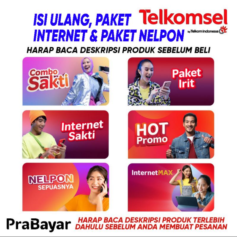 ISI ULANG, PAKET INTERNET, PAKET NELPON & VOUCHER TELKOMSEL