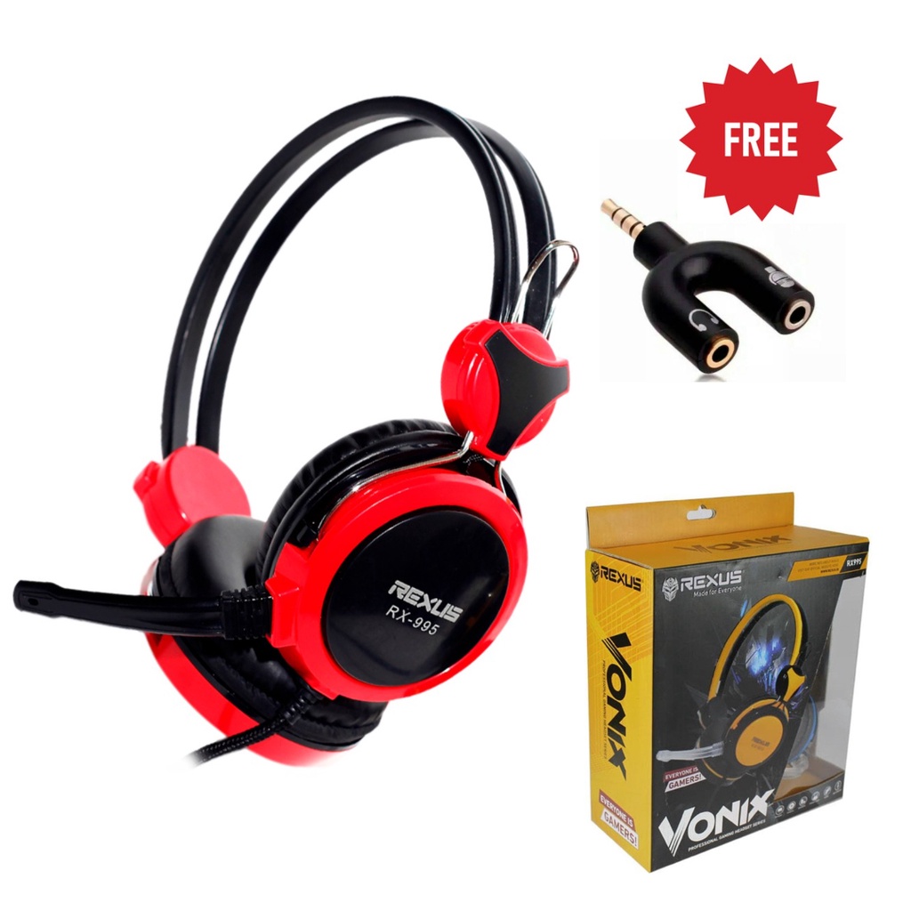 Trend-Rexus Headset Gaming RX-995 Plus Spliter Audio