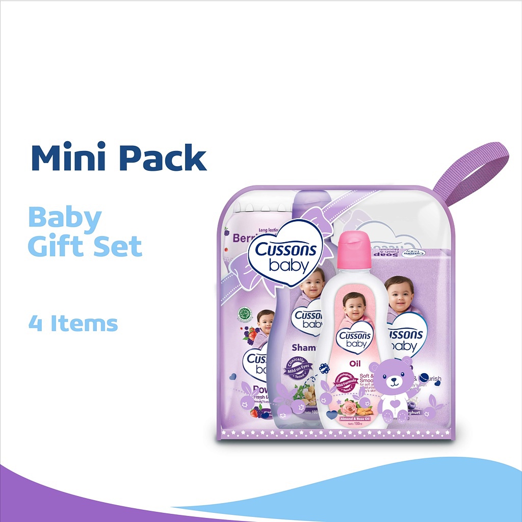 Perlengkapan Bandi Bayi Cussons Baby Gift Set - Perlengakapan Mandi Bayi Dalam Kemasan Tas - Paket Hadiah Bayi