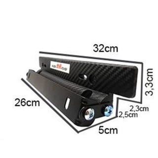 Tatakan Dudukan Cover Plat Nomor Mobil JDM Hitam Carbon Universal