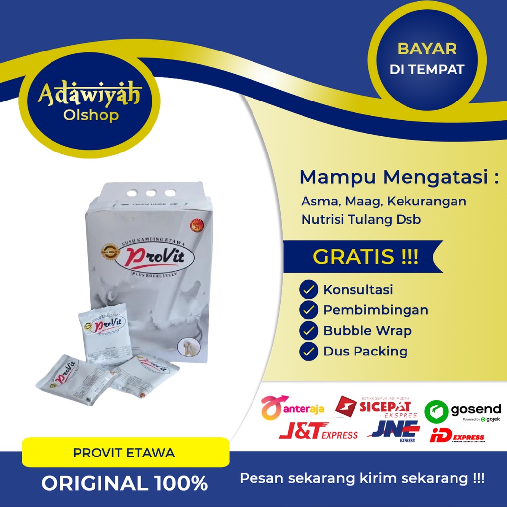 

PROVIT SUSU KAMBING ETAWA PLUS ROYAL JELLY SUSU KESEHATAN