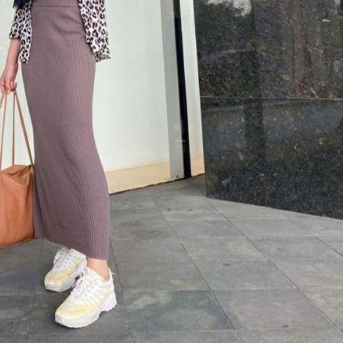 ♡ ROK SPAN RAJUT PANJANG | ROK PREMIUM RAJUT | SPAN ROK - ROK WANITA RAJUT TEBAL ✪