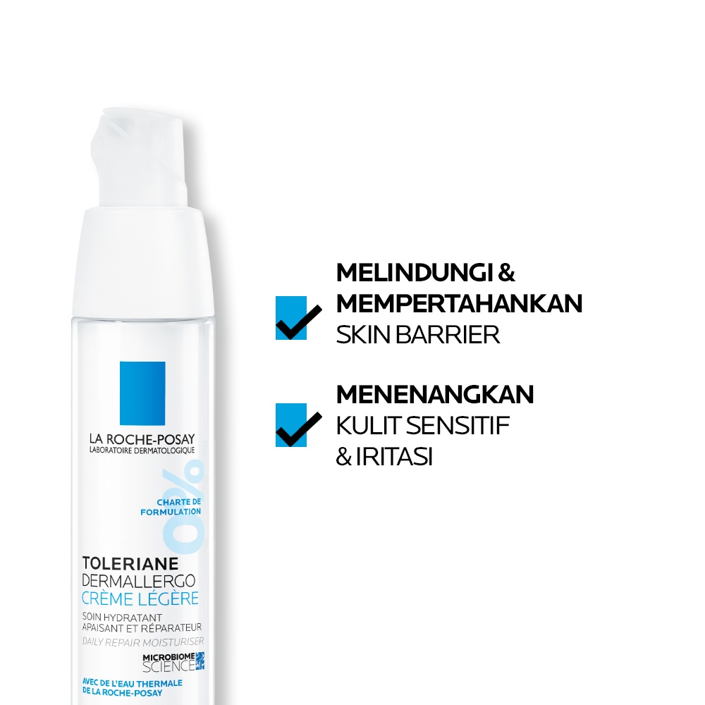 La Roche Posay Toleriane Dermallergo Light Creme 40ml - Pelembab Wajah Kulit Sensitif/ Kombinasi