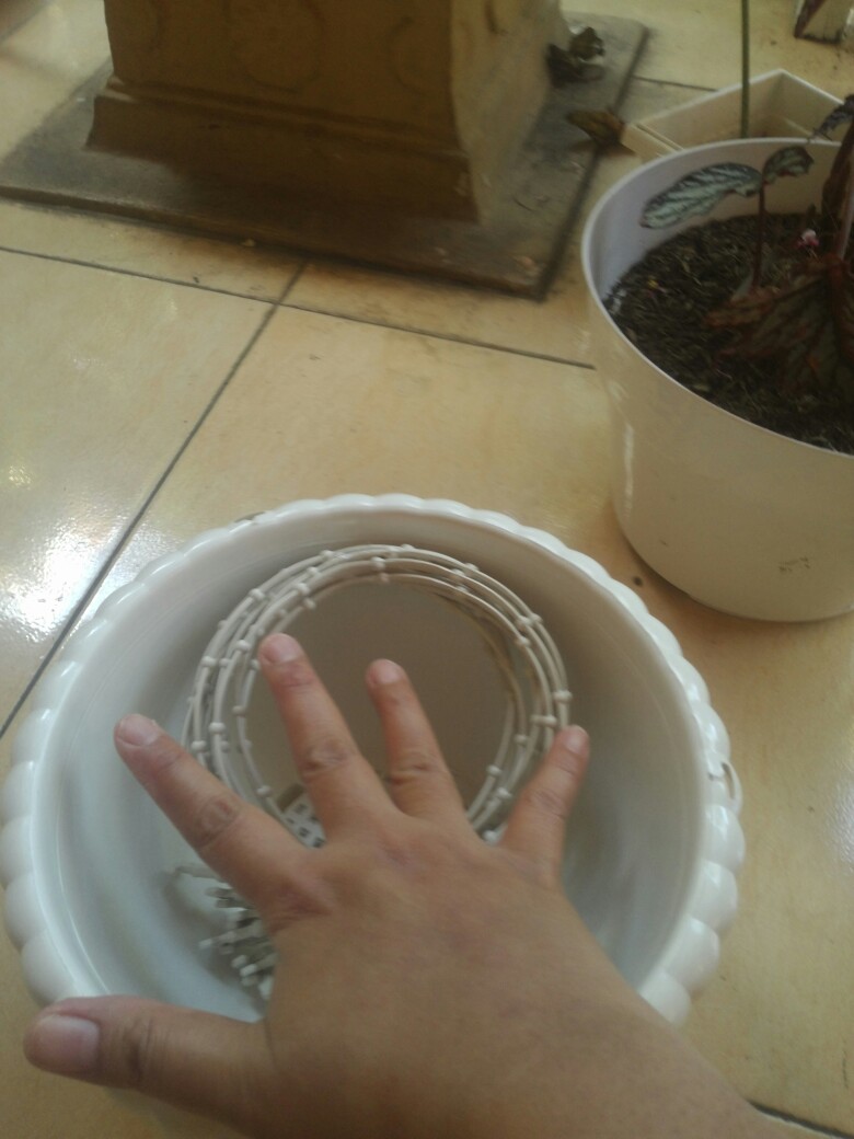 Pot Bunga Gantung Shallom Putih 25cm