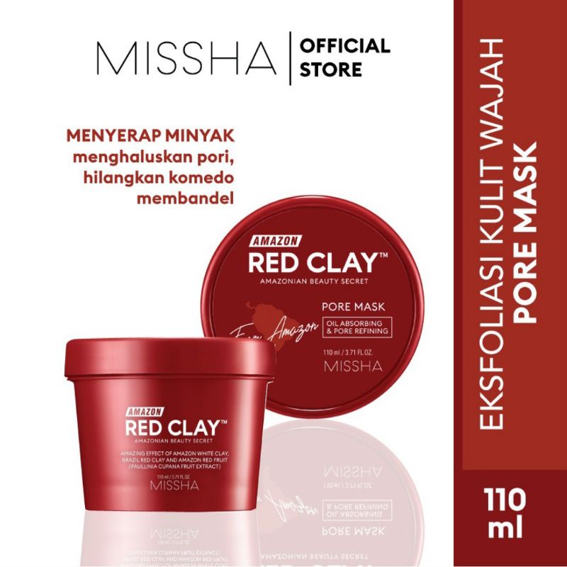Missha Amazon Red Clay Pore Mask 110ml (BPOM)