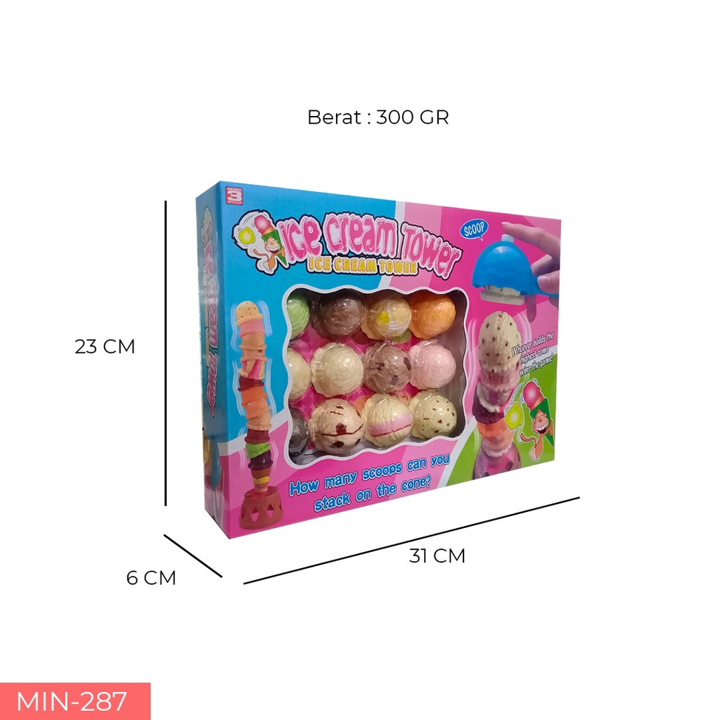 Mainan anak menumpuk ice cream ICE CREAM TOWER NEW