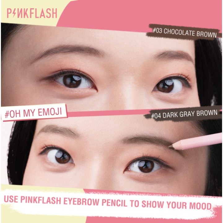 PINKFLASH Oh My Emoji Eyebrow Pensil Alis Anti Air Tahan Lama PF009