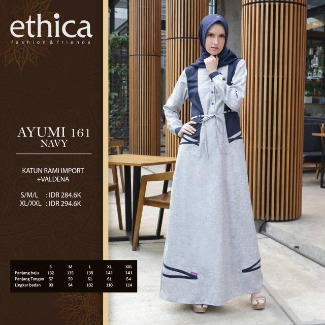 GAMIS TERBARU ETHICA 2020 AYUMI 161 NAVY
