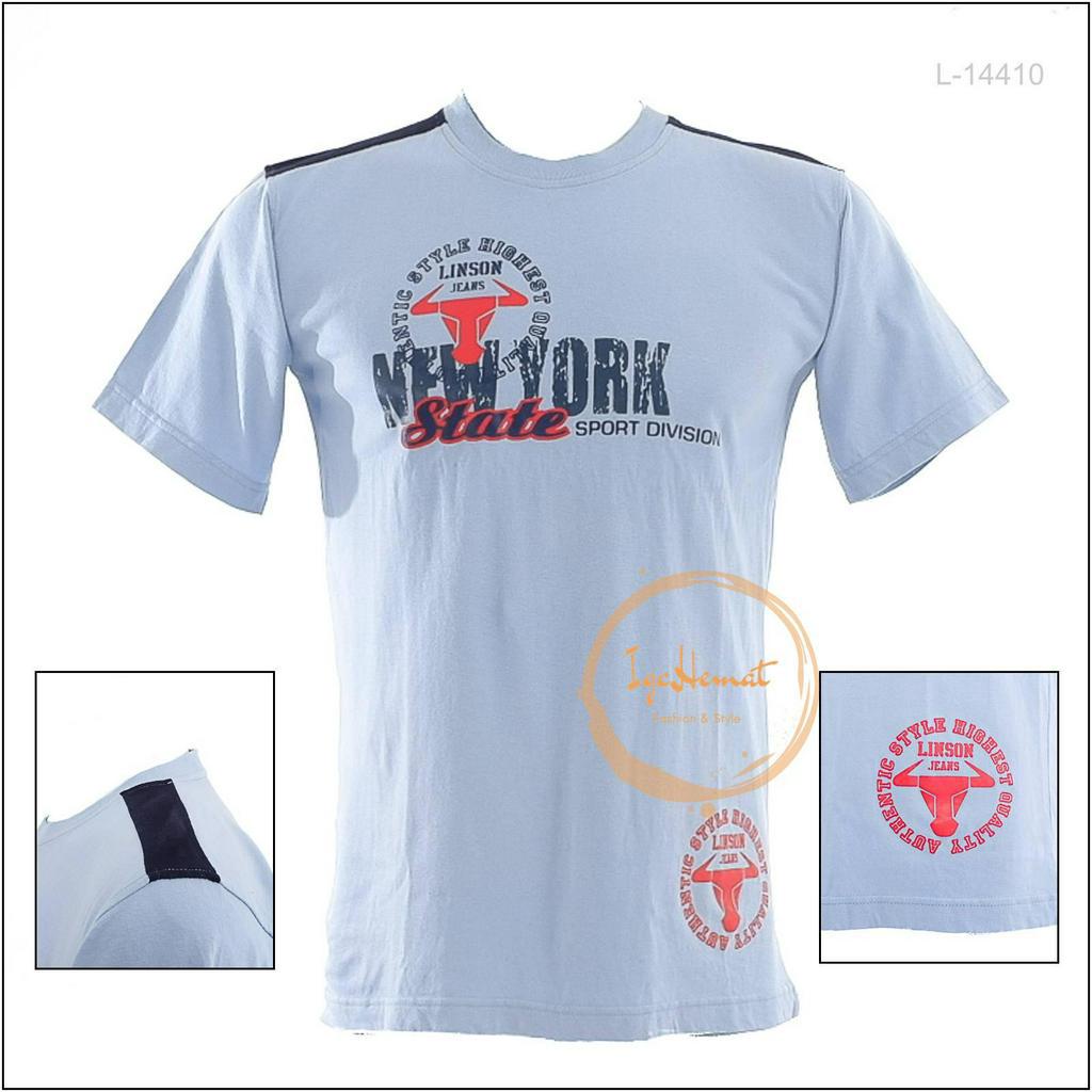 KAOS OBLONG LAKI LAKI LENGAN PENDEK BIRU MUDA LINSON ALL SIZE[L14410]