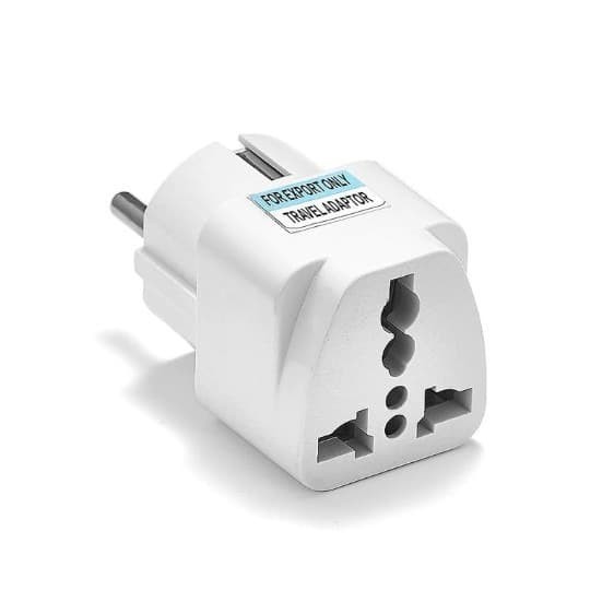 Travel Adaptor kaki 3 ke kaki 2  EU/UK /AU/US /DE Plug Multi-function Power Adapter sambung 3 kaki