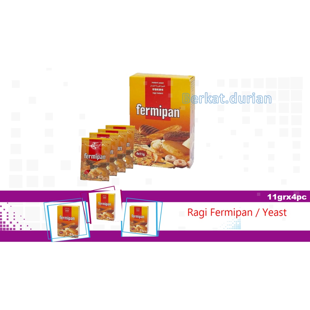 

FERMIPAN INSTANT YEAST 4x11gr / RAGI ROTI INSTANT FERMIPAN