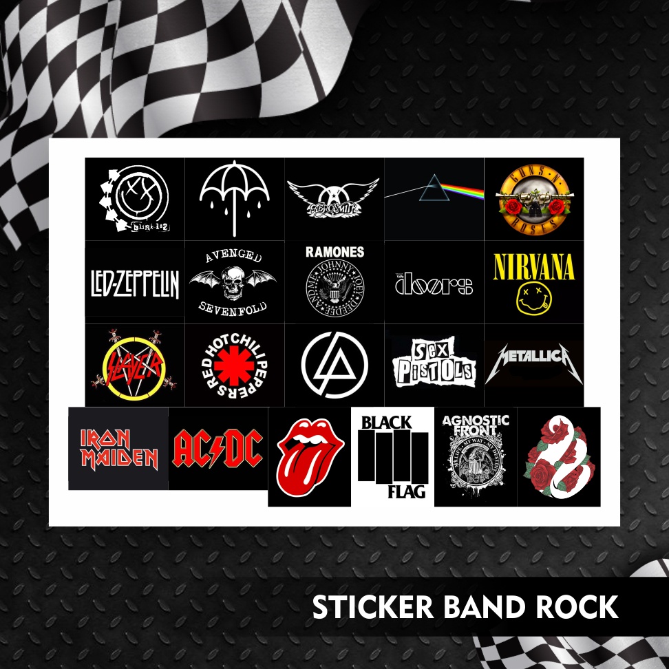 

STIKERPACK BAND ROCK BARAT | STICKER BOMB | STIKER DINDING LAPTOP | STICKER AESTHETIC BAND ROCK METAL POP INDIE PUNK BARAT