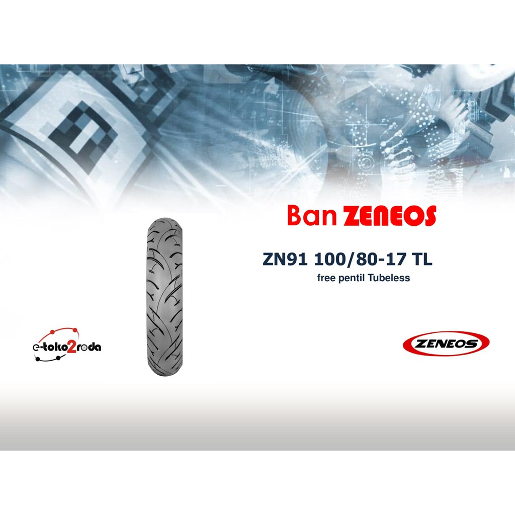 BAN ZENEOS TUBELESS ZN91 100/80 RING 17