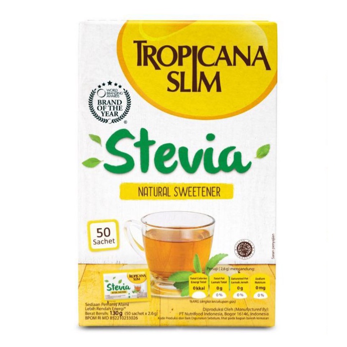 

Tropicana Slim Sweetener Stevia 50 Sachet
