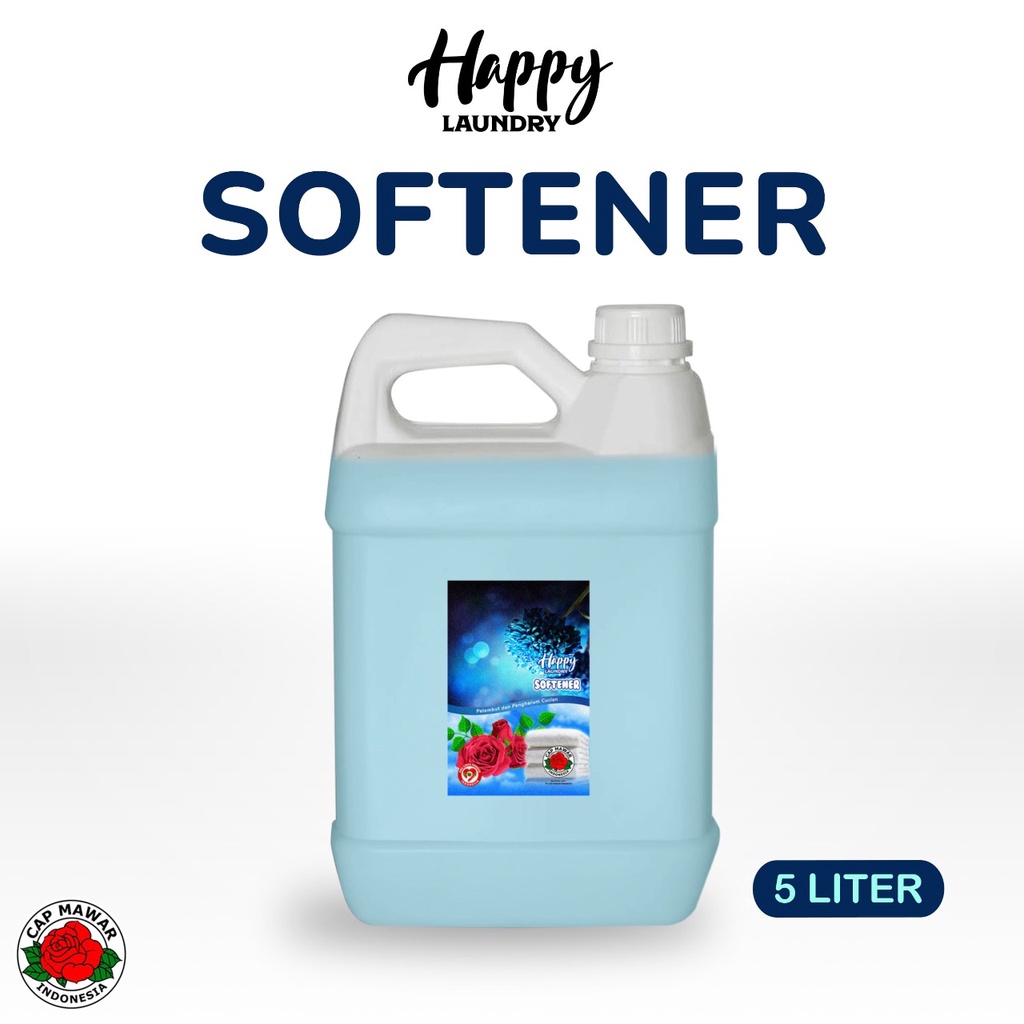 Pelembut Pewangi Pakaian Softener Happy Laundry Perawatan Pakaian Refill 5 Liter