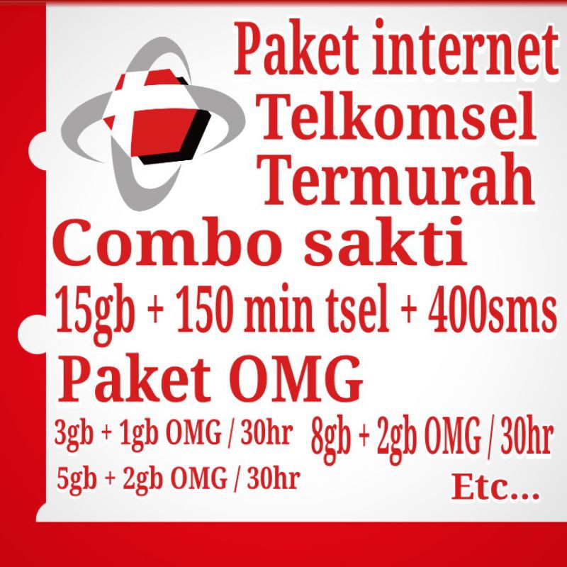 Paket Data Internet Kuota Telkomsel Murah Unlimited Combo Sakti Bulanan Wajib Cek Nomor Shopee Indonesia