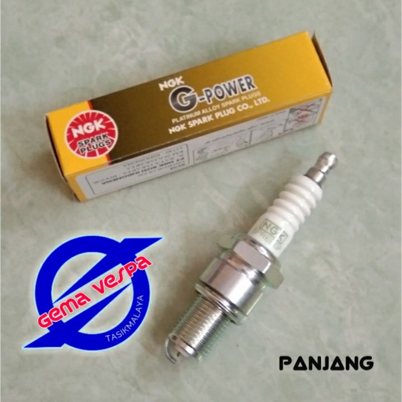 Busi racing vespa Platinum NGK drat panjang dan pendek