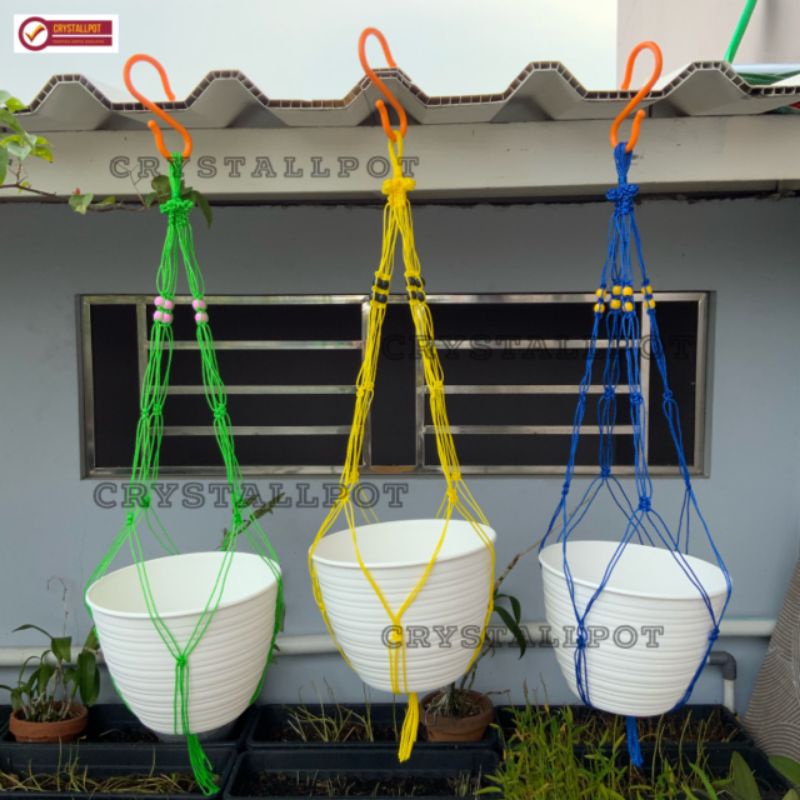 TALI TAMBANG GANTUNGAN POT BUNGA TANAMAN HIAS MACRAME - TALI GANTUNGAN POT