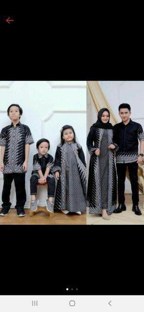 Batik Couple Keluarga Modelterbaru Motif Sorot Tengah, Ada 4 Pilihan Warna