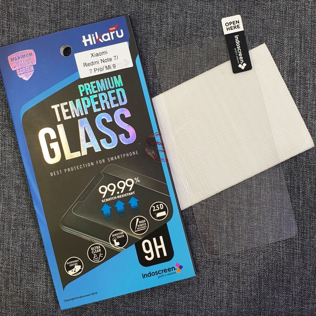 Anti Gores Redminote 7 Premium Tempered Glass Hikaru Indoscreen