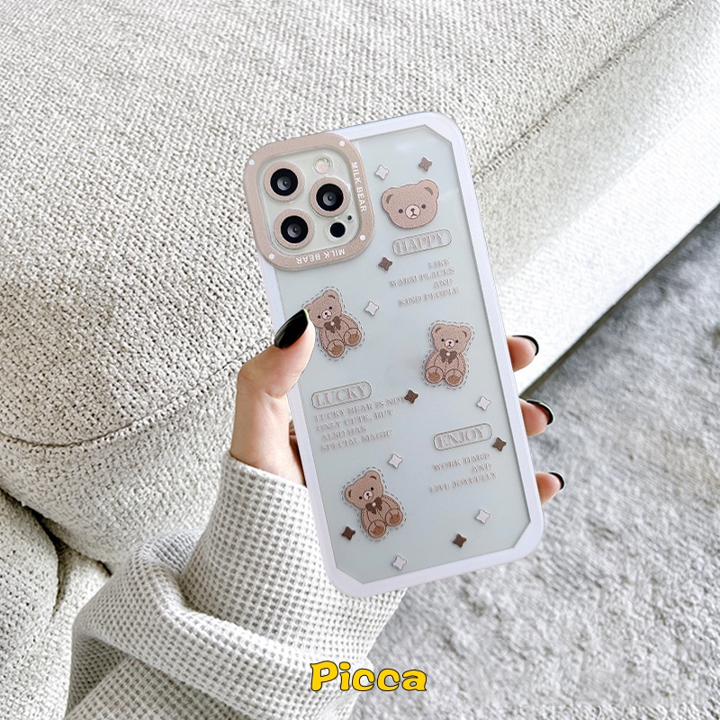 Soft Case TPU Motif Kartun Kelinci Beruang Nfc Untuk Xiaomi Redmi Note 10 11 8 9 10S 10 11S 9S Pro Max Plus Mi Poco M3 M4 Poco X3 Pro 9A 10 10 9T 9C Cover Penutup Mesin Cuci