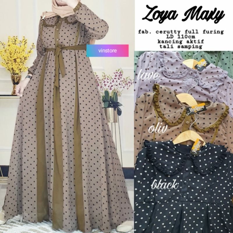 [BISA COD] ZOYA MAXY • GAMIS WANITA ORI BY VINSTORE