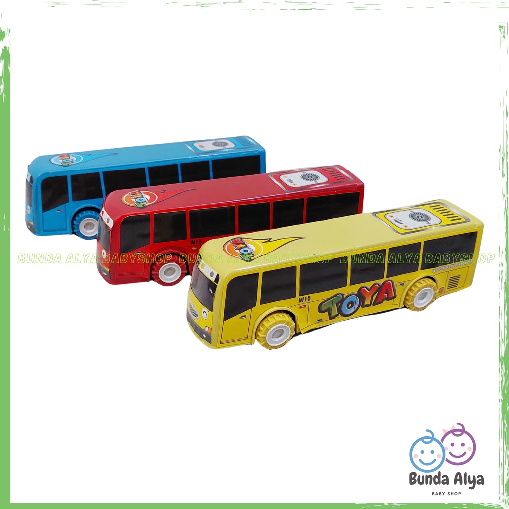 Mainan Anak Kartun Bus Pull Back - Mainan Edukasi Bus Warna Warni Keren - Bus Mainan Anak Laki