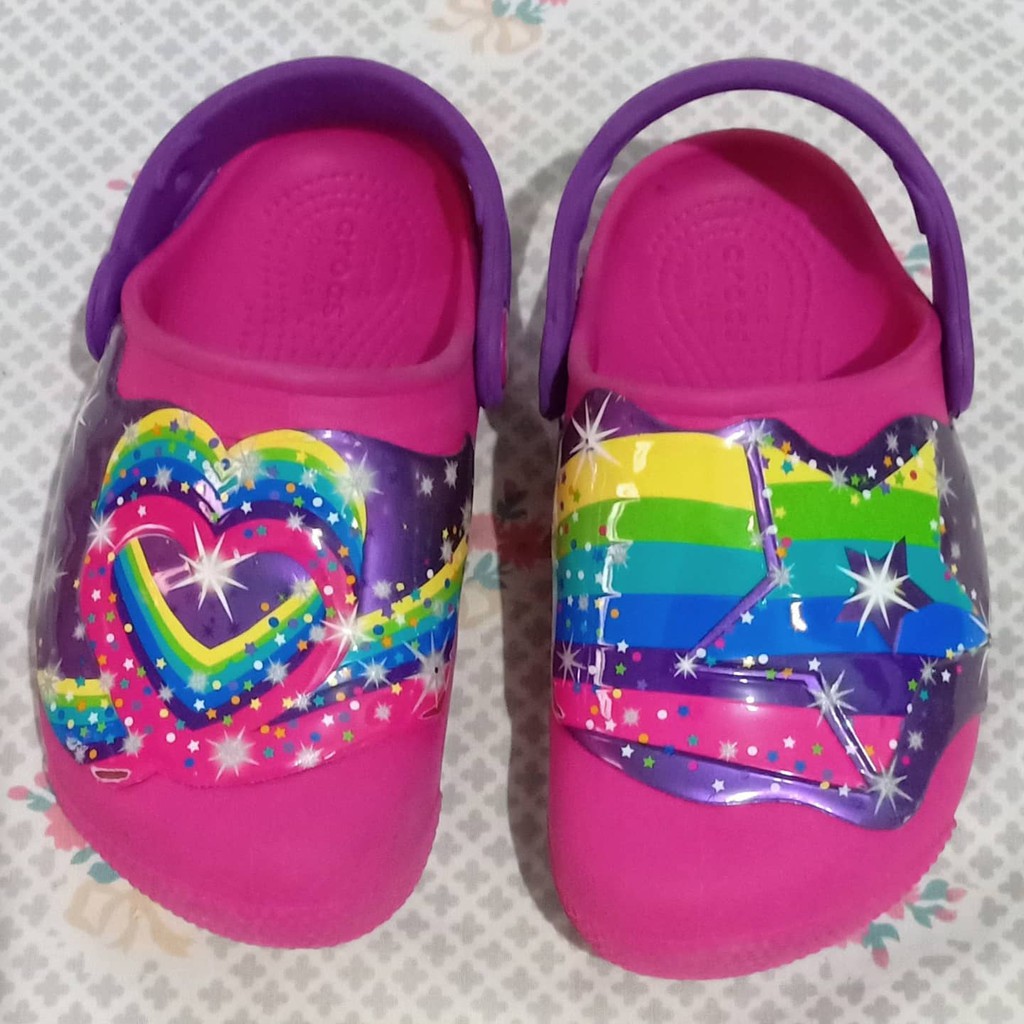 Preloved original sandal crocs light lamp anak / kids