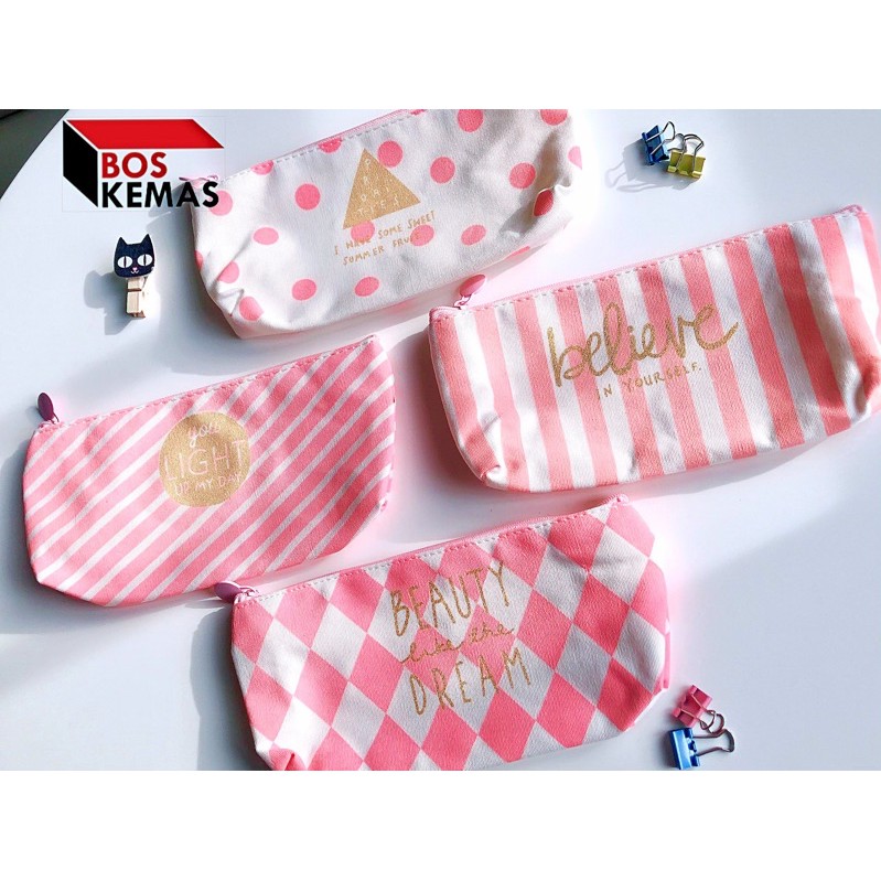 

KOREAN STYLE PENCIL CASE-KOTAK PENSIL PASTEL POUCH KOSMETIK-TEMPAT ALAT TULIS -UNICORN TRANSPARANT