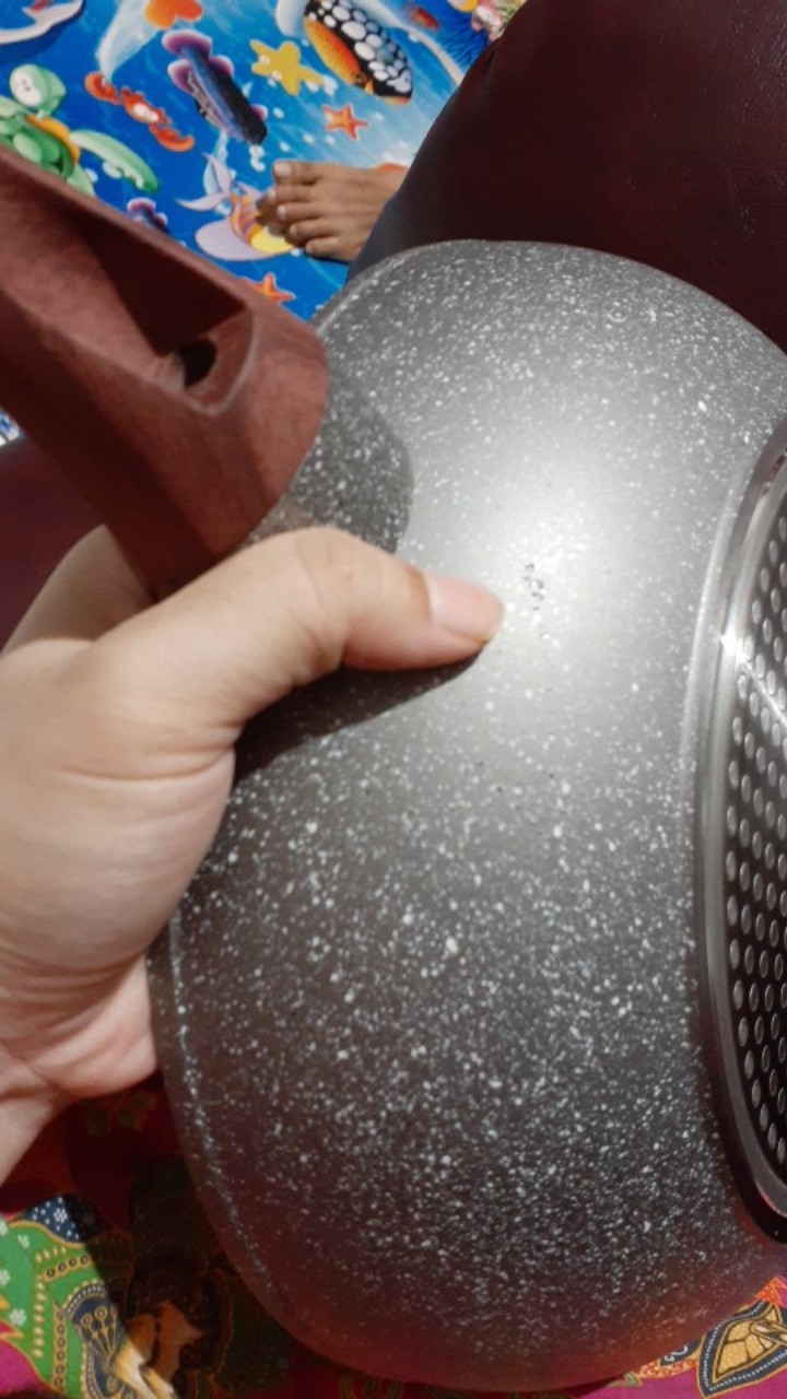 Cypruz Fry Wok / Wajan Penggorengan Marble Gg Kayu 28 Cm