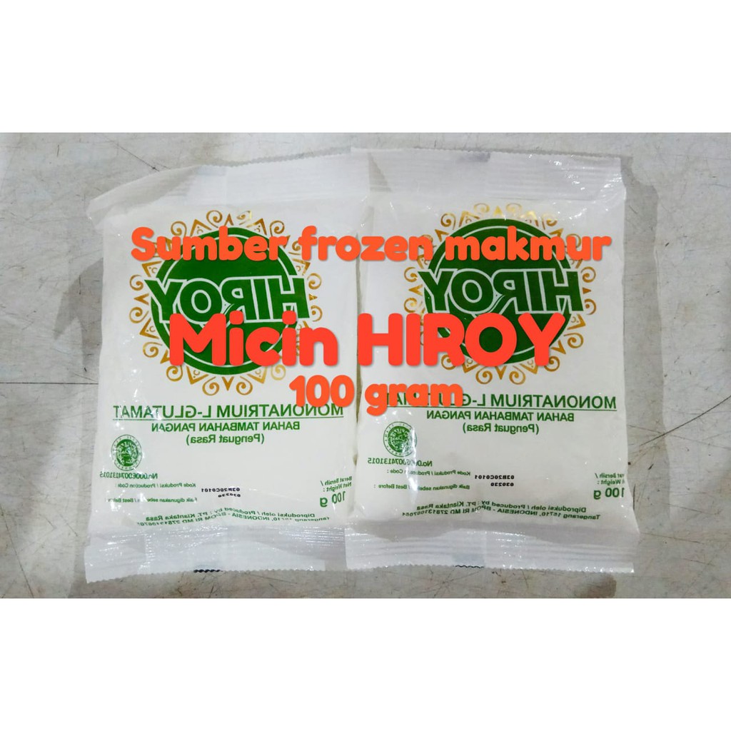 

micin hiroy 100 gram sumber frozen makmur