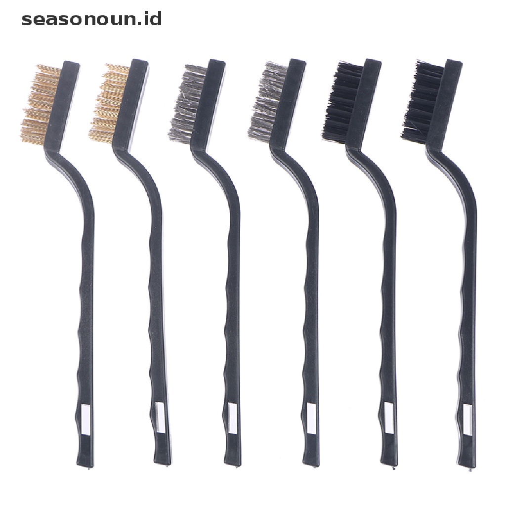 【seasonoun】 3/12/15pcs 170mm Wire Steel Brass Brush Mini Brushes Polishing Burring Brushes ID