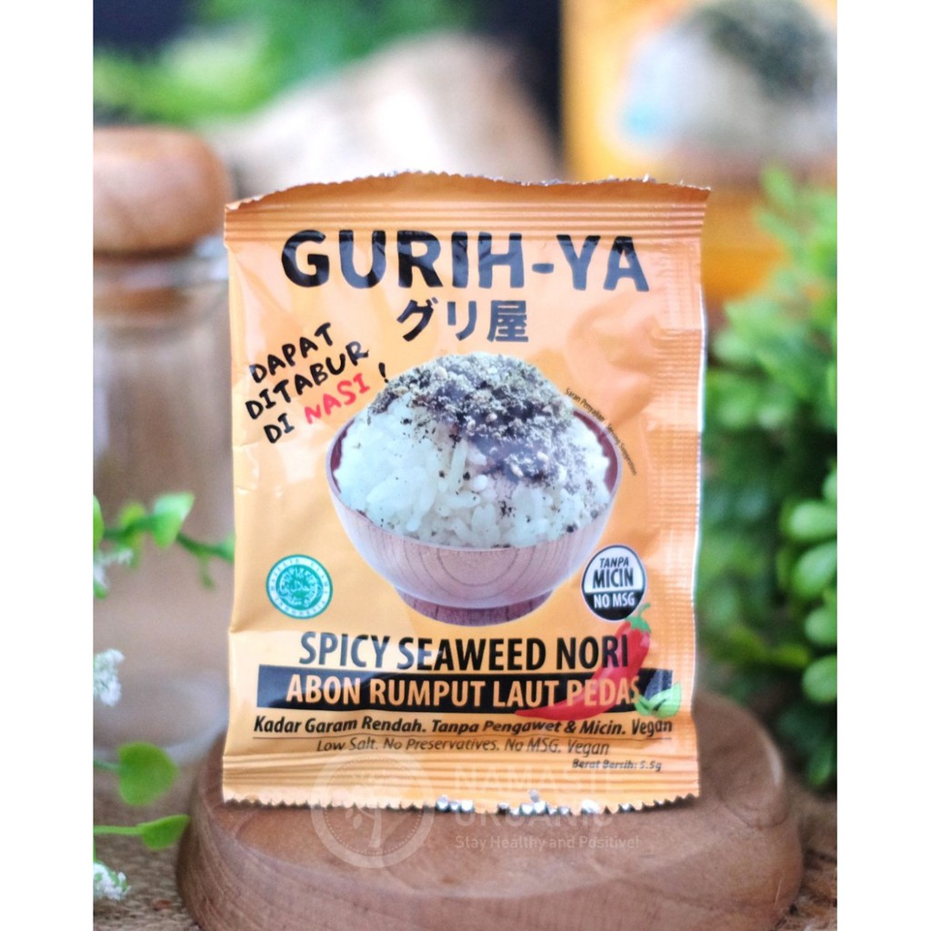 Gurih Ya Seaweed Nori Seasoning (Abon Rumput Laut) Sachet 5.5gr Rasa Original / rumput laut / rumput laut tabur / gurih ya sachet original / sachet nori pedas / gurihya rumput laut dan ikan bonito / gurihya aonori cheese seaweed