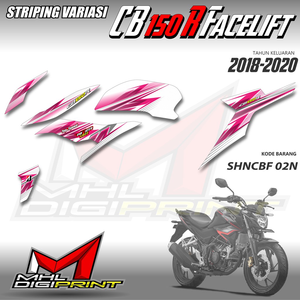 STRIPING VARIASI NEW CB 150R FACELIFT - STIKER NEW CB 150R - SHNCBF 02