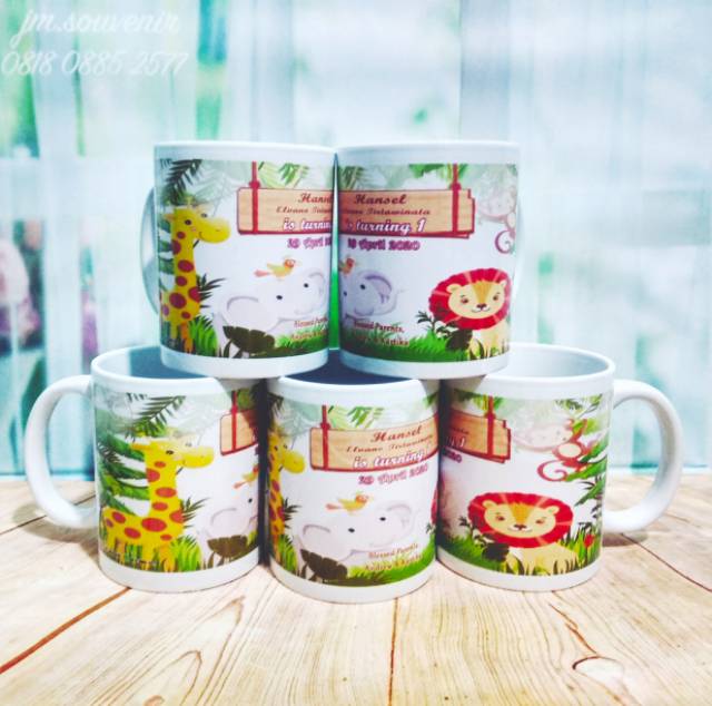  Souvenir  hampers mug custom gelas  ultah aqiqah  wedding 
