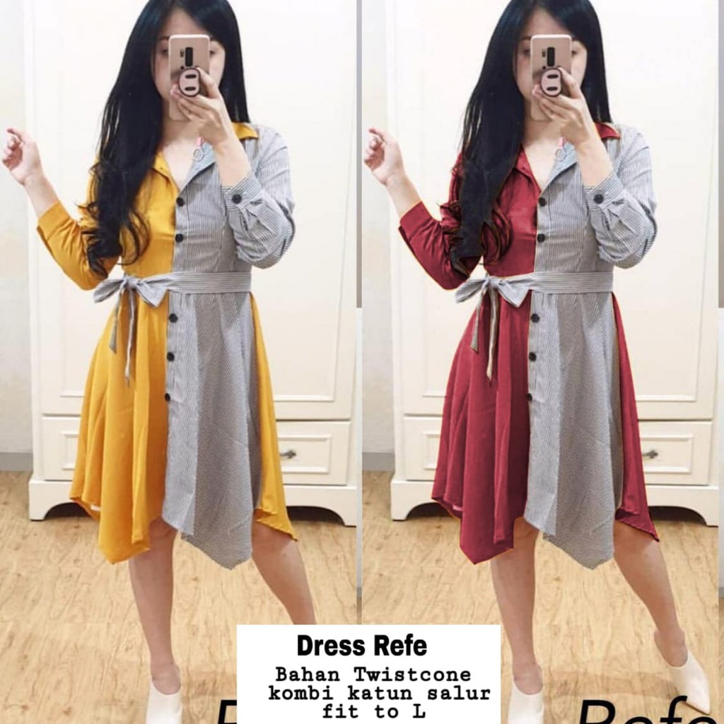 B03 Dress Refe Bahan Twistcone Fit to L