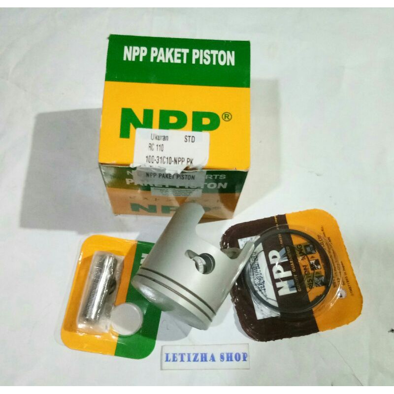 PISTON KIT RC110 SEHER KOMPLIT+RING +PEN+KLIP PEN PISTON SUZUKI RC110/CRYSTAL