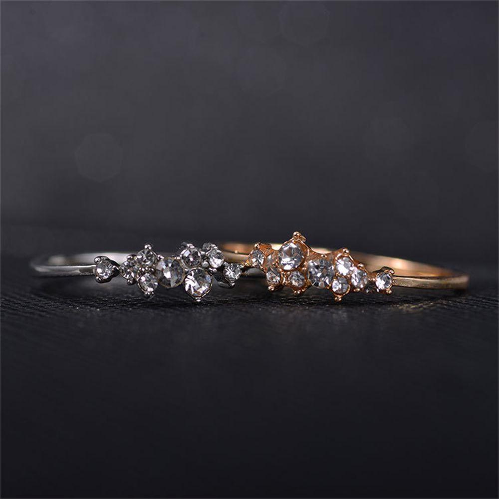 R-cincin Wanita Desain Bunga Hias Zircon Untuk Pernikahan / Hadiah