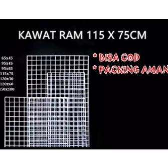 Kawat Ram 115X75 Cm 3Mm -Rak Display Aksesoris Hp - Rak Gantung Putih ::..