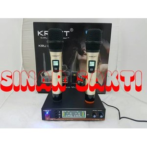 Murah Mic Wireless Krezt KRU 820 ( Edition Gold ) Multi Channel