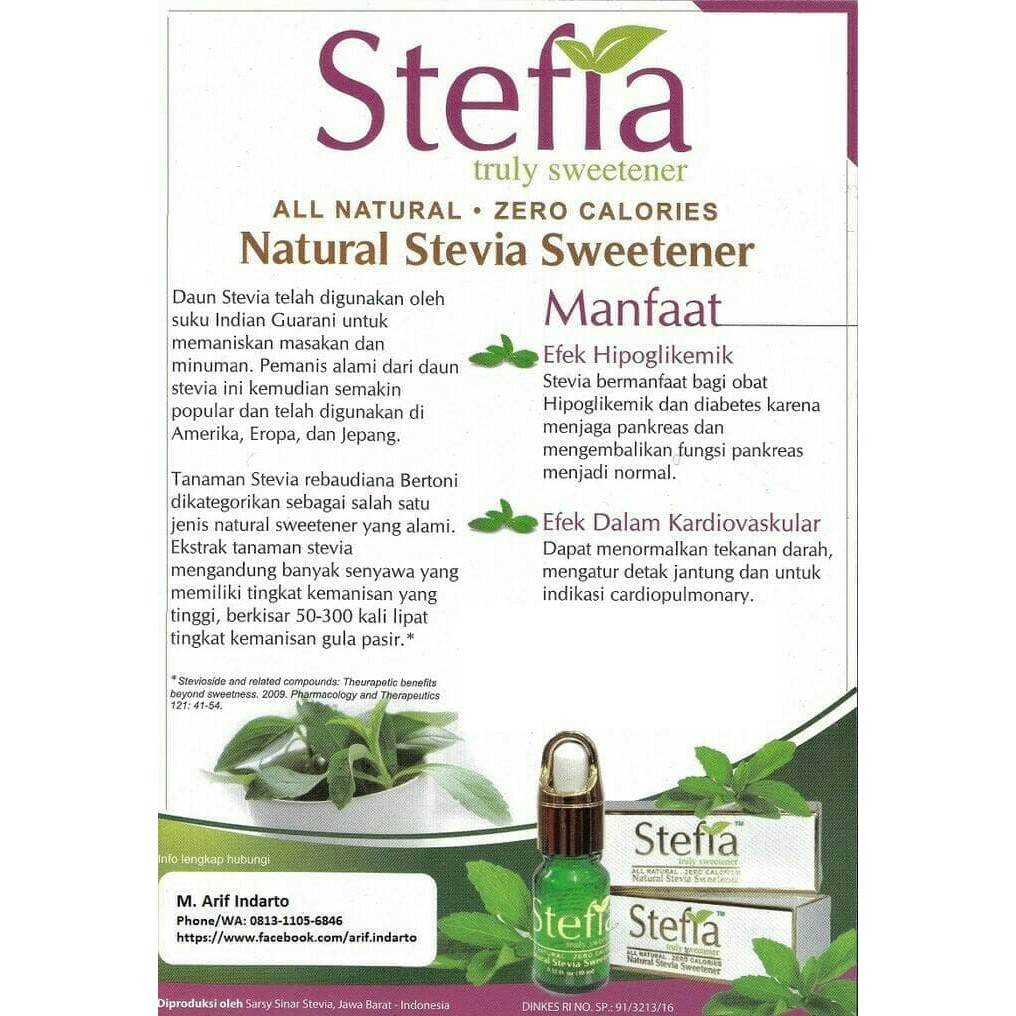 

STEVIA Pemanis Alami Nol Kalorio grosir