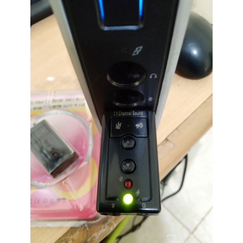 pc mini PC HP Thin Client T5740 DDR3 pakai USB Soundcard Eksternal